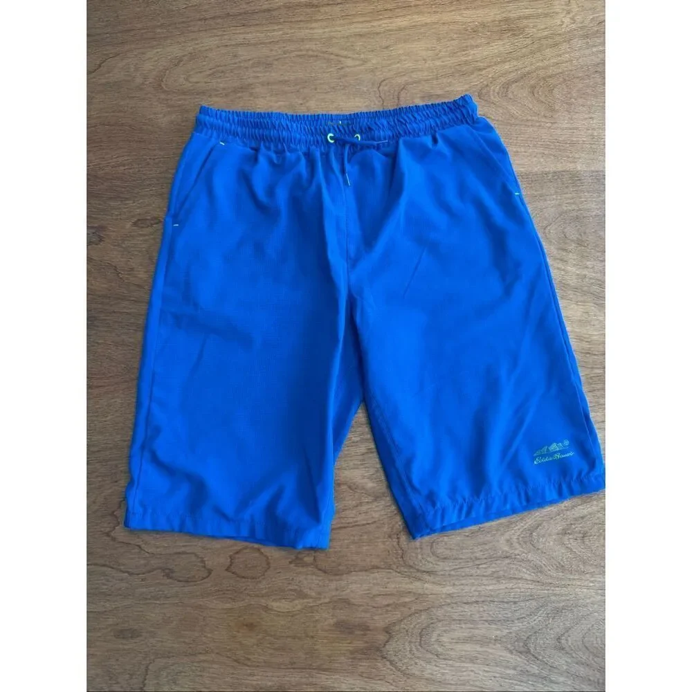Eddie Bauer Kids' Quick Dry Elastic Waist Mesh Lined Swim Shorts Blue Size XL